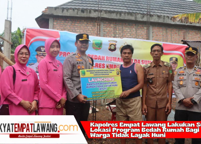 Kapolres Empat Lawang Lakukan Survei Lokasi Program Bedah Rumah Bagi Warga Tidak Layak Huni