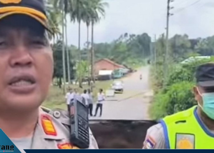 Polres Empat Lawang Imbau Pengguna Jalan Waspada! di Seleman Ulu Putus Total, Arus Dialihkan ke Jalur Lintang 