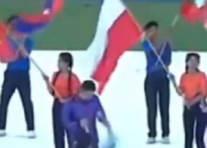 Viral! Bendera Indonesia Dipasang Terbalik di SEA Games Kamboja