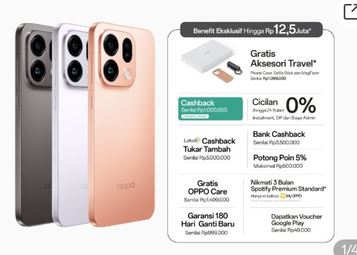 OPPO Find X9s Resmi Dijual di Indonesia, Usung Kamera 50MP Triple dan Baterai Jumbo 7.025 mAh
