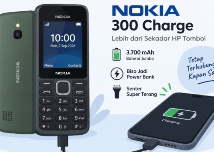 Nokia 300 Charge Bukan HP Tombol Biasa, Baterai 3.700 mAh Bisa Dipakai Jadi Power Bank