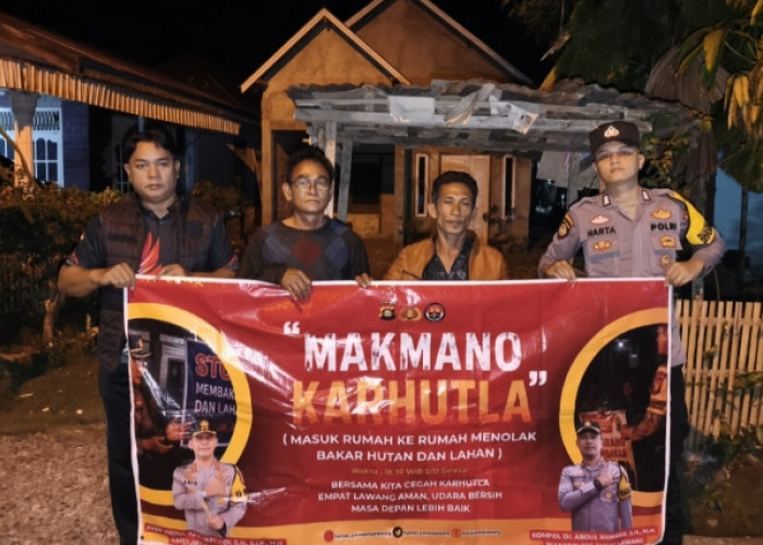 Masuk Rumah ke Rumah, Polsek Muara Pinang Gencarkan Program “Makmano Karhutla” Cegah Kebakaran