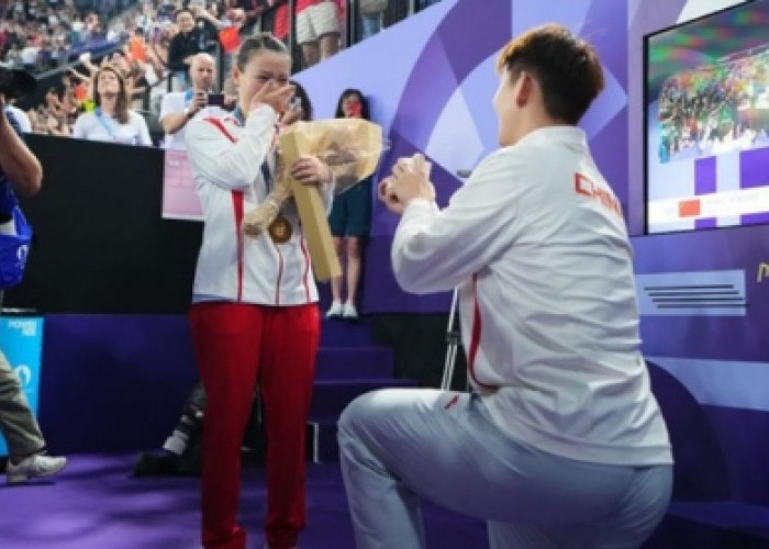 Sweet Banget! Habis Menang Emas di Olimpiade Paris, Liu Yuchen Langsung Lamar Huang Yaqiong