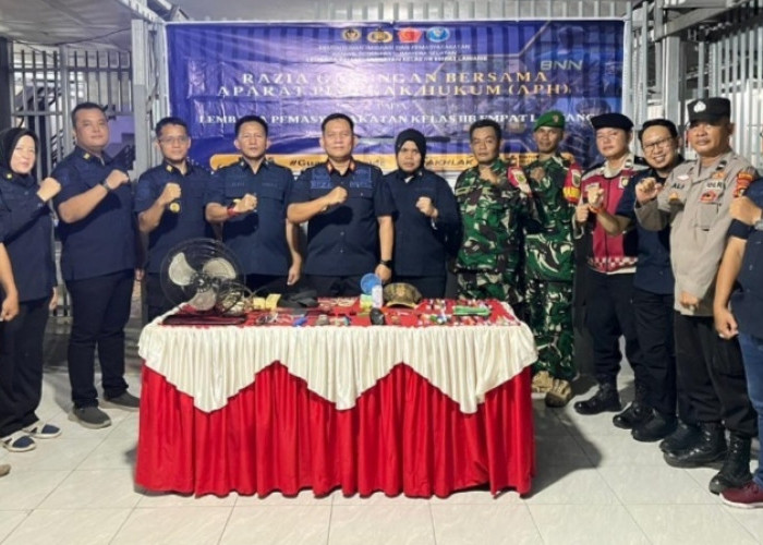 Razia Terpadu Libatkan APH, Lapas Empat Lawang Perkuat Deteksi Dini Gangguan Kamtib