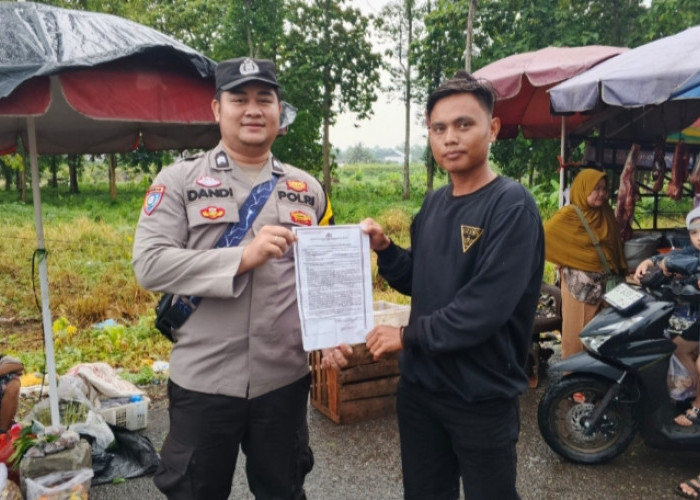 Dari Rumah ke Rumah, Bhabinkamtibmas Tebing Tinggi Sosialisasikan Maklumat Karhutla