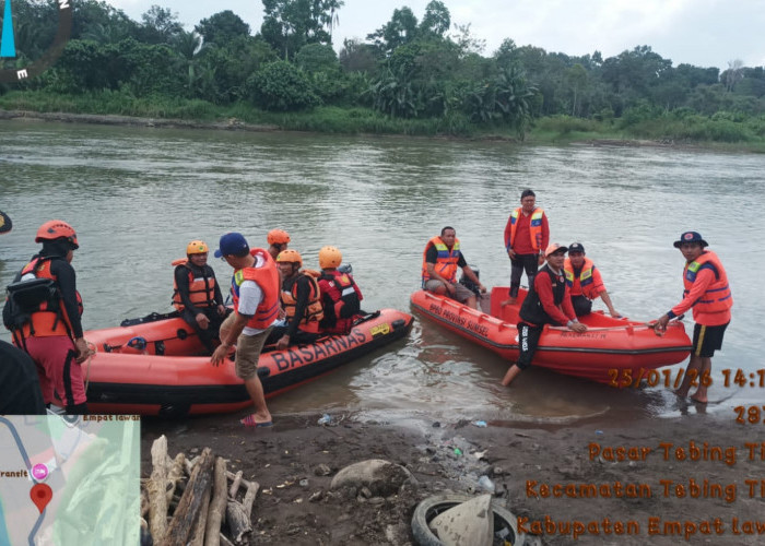 Hari Kedua Pencarian, Korban Tenggelam di Sungai Musi Empat Lawang Masih Misterius