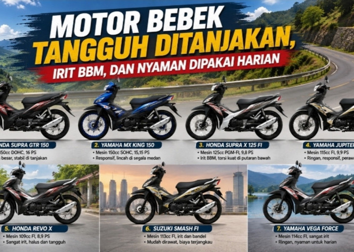  7 Motor Bebek Terbaik untuk Tanjakan 2026, Honda Supra GTR 150 Jadi Andalan Berkat Tenaga Besar dan Irit BBM