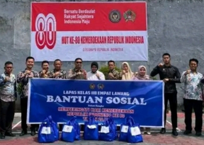 Lapas Empat Lawang Salurkan Bantuan Sosial untuk Warga Sekitar di Momen HUT RI ke-80