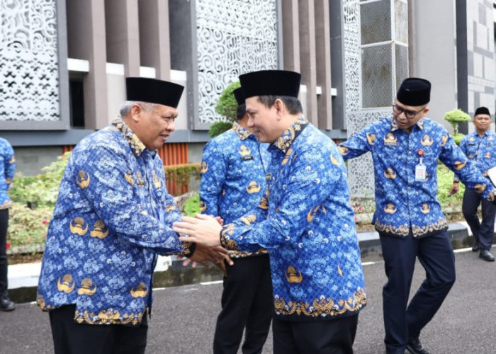 Pj Gubernur Sumsel Elen Setiadi Resmi Berpamitan dalam Apel Gabungan