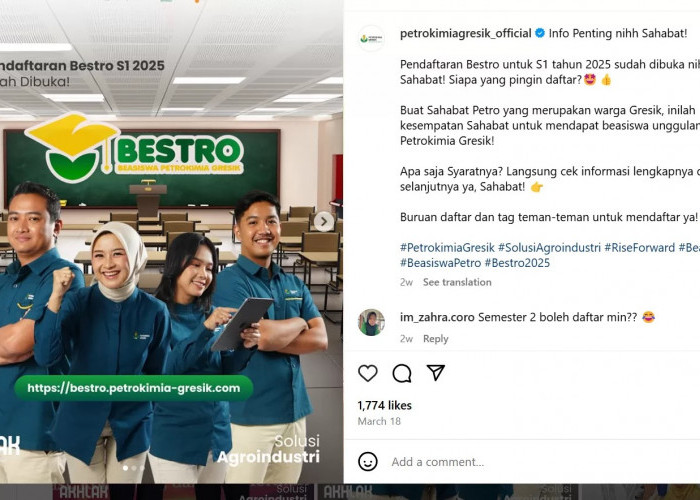 Pendaftaran Beasiswa BUMN Petrokimia 2025 Resmi Dibuka, Cek Syarat dan Jadwalnya Sekarang!