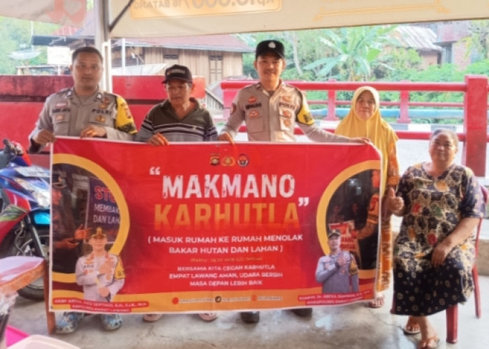 Polsek Muara Pinang Gencarkan 'Makmano Karhutla', Warga Diingatkan Bahaya Bakar Lahan
