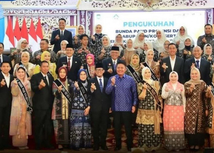Bupati dan Ketua TP PKK Empat Lawang Hadiri Pengukuhan Bunda PAUD se-Sumsel