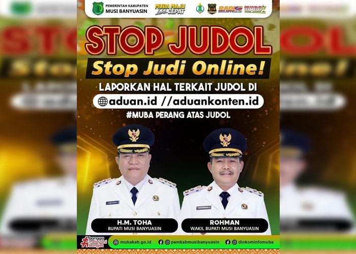 Perangi Judi Online, Komdigi dan Pemkab Muba Luncurkan Kampanye: JudiPastiRugi