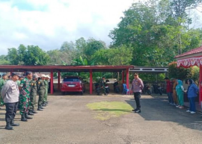 Tingkatkan Kamtibmas, Linmas Empat Lawang Ikuti Pelatihan dari Polsek Talang Padang