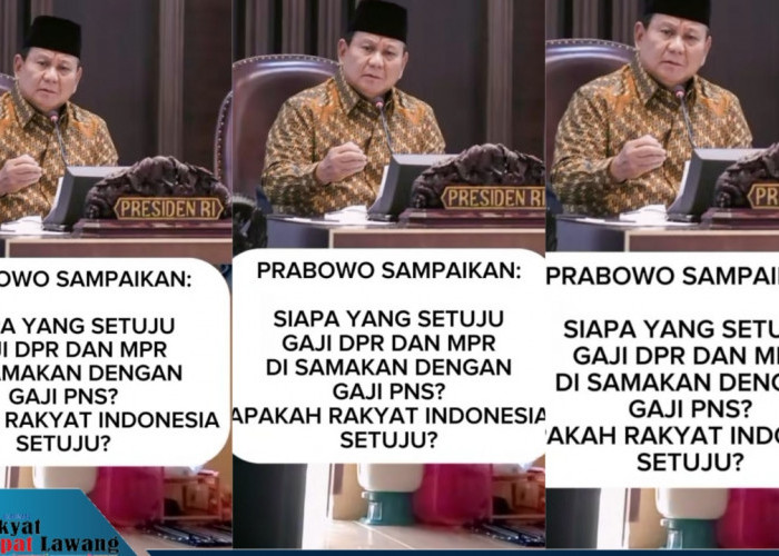 Cek Fakta: Benarkah Prabowo Akan Samakan Gaji DPR dan MPR dengan PNS?