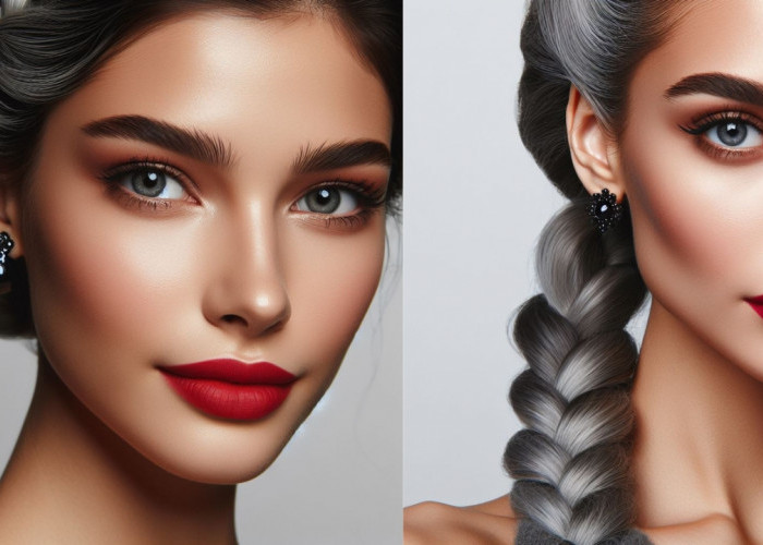 Braided Grey Sophistication, Gaya Rambut Uban yang Menawan