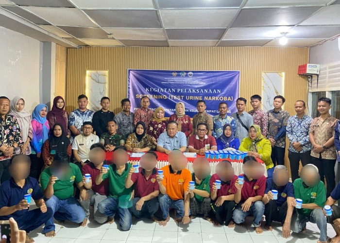 Perkuat Komitmen Bersih Narkoba, Lapas Empat Lawang Gelar Tes Urine Bersama BNNK