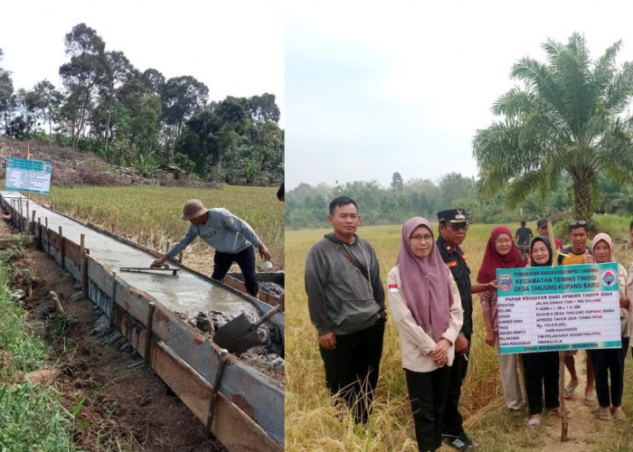 Pemdes Tanjung Kupang Baru Bangun Jalan Usaha Tani untuk Memudahkan Akses Petani