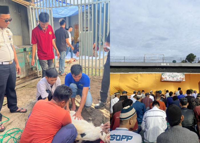 Momentum Iduladha, Lapas Empat Lawang Laksanakan Salat Id dan Kurban Bersama Warga Binaan