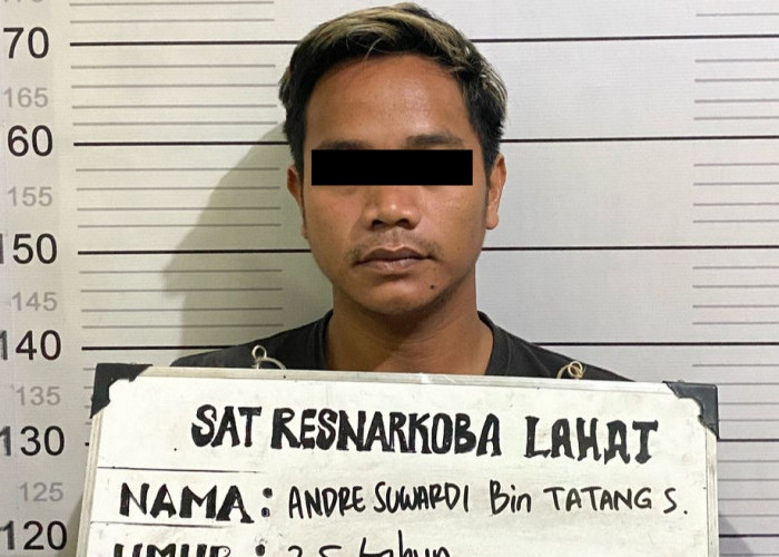 Sat Res Narkoba Polres Lahat Tangkap Pengedar Shabu di Merapi Timur