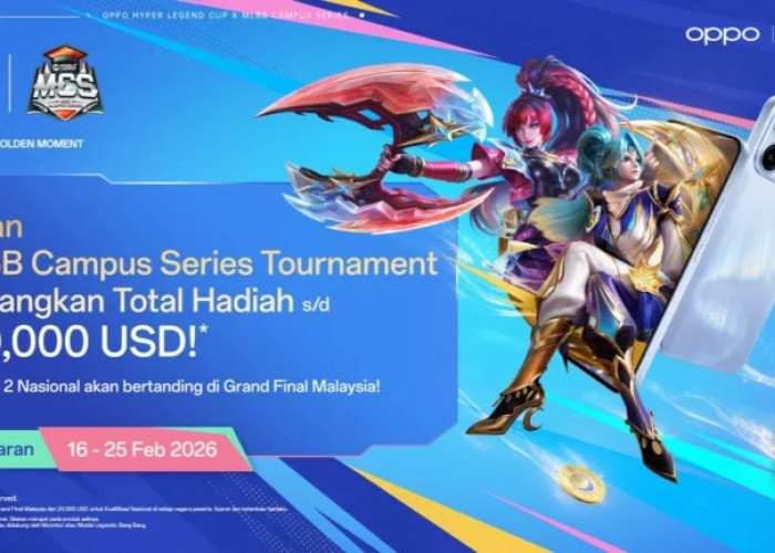 OPPO Reno15 Series Dukung Turnamen MLBB Antar Universitas 2026, Rebut Total Hadiah Rp1,5 Miliar!