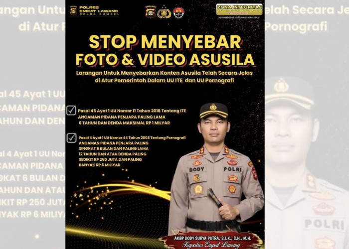 Kapolres Empat Lawang Himbau Masyarakat untuk Tidak Sebarkan Video Asusila