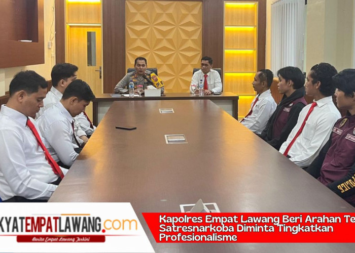 Kapolres Empat Lawang Beri Arahan Tegas! Satresnarkoba Diminta Tingkatkan Profesionalisme