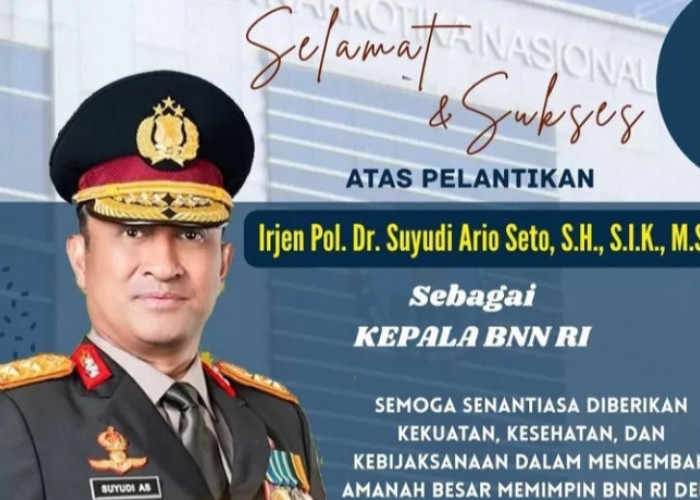Kepala BNNK Empat Lawang Ucapkan Selamat atas Pelantikan Irjen Pol. Dr. Suyudi Ario Seto sebagai Kepala BNN RI