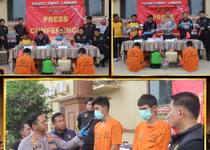 Polres Empat Lawang Ungkap Kasus Pembakaran Lahan 4 Hektare, Dua Terduga Pelaku Diamankan