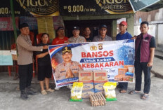 Polres Empat Lawang Salurkan Bantuan Sosial untuk Korban Kebakaran Batu Pance, Wujud Kepedulian Polri Presisi