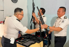 Lapas Empat Lawang Rawat Senjata Api, Pastikan Sarana Pengamanan Selalu Siap