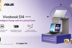 Laptop AI Tipis ASUS Vivobook S14 Hadir, Baterai Tahan Seharian untuk Produktivitas Maksimal
