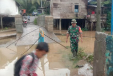 Luapan Sungai Brau Rendam Jalan Setapak Warga di Jayaloka Empat Lawang   