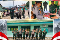 Polsek Jajaran Polres Empat Lawang Sambangi Koramil, Momentum HUT ke-81 TNI Perkuat Sinergi