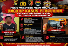 Bobol Gedung Koperasi Merah Putih di Empat Lawang, Terduga Pelaku Pencurian Ditangkap Dini Hari